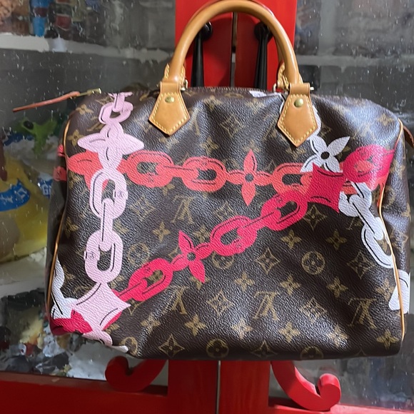 SOLD /  Louis Vuitton Chain - Flower speedy 30 - Picture 3 of 17